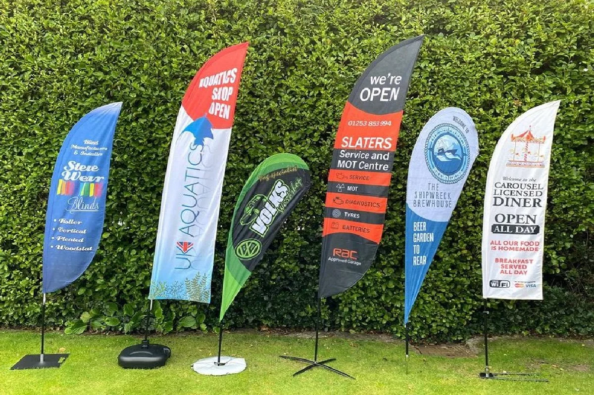 Teardrop Flag Printing