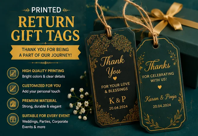 Printed Return Gift Tags
