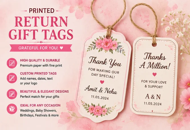 Printed Return Gift Tags
