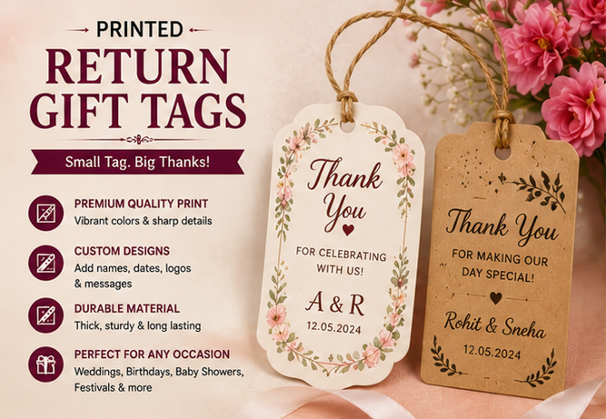 Printed Return Gift Tags